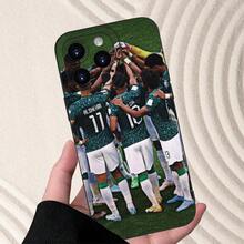 Un Jugador de Fútbol Levanta la Mano en Señal de Apoyo - Diseño Resistente| Protección de la cámara| A prueba de golpes y resistente a caídas| Antideslizante Mate| Lujo Sutil, Impresión UV Adecuada para iPhone 17/16/15/14/13/12/11/Xs/Xr/X/7/37/Plus/Pro/Max - Funda Suave de TPU Negra, Ofrece Protección Contra Impactos, Perfecta para Regalos, Eventos de Halloween. - Color mixto 1 - Ver 6