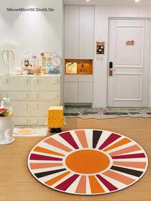 1pc High-Quality Velvet Baby Room Decor Carpet, Children's Area Rug, Soft Playroom Mat, Machine Washable, Multiple Sizes Available, Sports Themed Decorative Carpet - Multicolor - View 7
