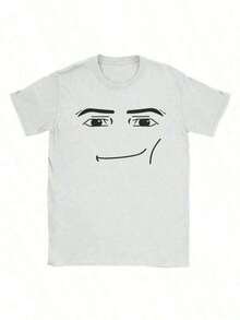 Anime Robot Robloxs Face T-Shirts, Funny Shirt ,Graphic Tees ,Crew Neck Short Sleeve T Shirts ,Women Clothing ,Harajuku T Shirts, Tee ,Summer Tops Men Clothes,Men's Clothes, Shirt,Fathers Day Gift,Squishies,Children's T-Shirt, Kid,Children's T-Shirts, Kids' Clothing, Printed T-Shirts, Graffiti-Style Cartoons Women's New Fashionable Elegant Solid Color Versatile Men's T-Shirt, Suitable For Daily, School, Beach, Vacation, And Home Wear Summer,Chirden - trắng - Xem 7