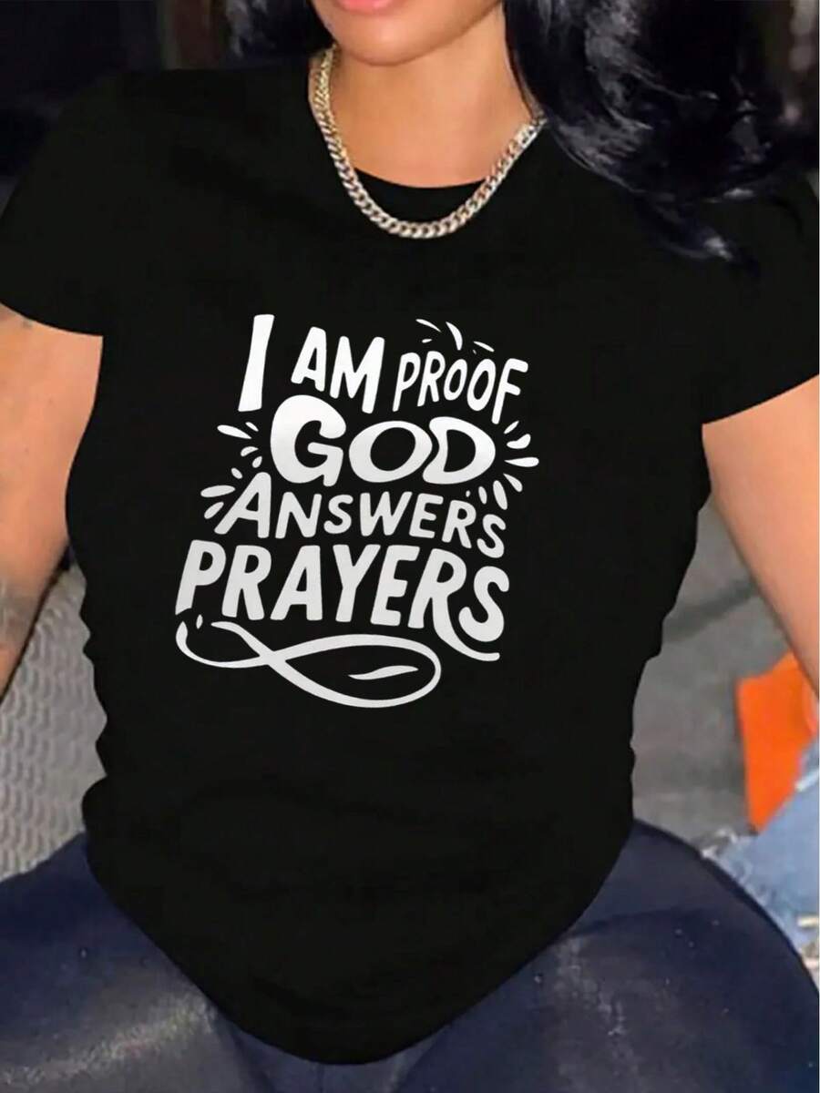 Women's Summer T-Shirt, Casual Short Sleeve T-Shirt For Halloween, 1 Piece, 100% Thick Cotton - Comfortable Round Neck, Soft And Pretty T-Shirt. - 黑色 - 查看 1