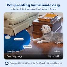 PetSafe Pawz Away Indoor Pet Barrier with Adjustable Range Dog and Cat Home Proofing Static Correction Wireless Pet Gate Keeps Areas Off Limits Battery-Operated For Pets 5 lbs. and Up - Marrón - Ver 3