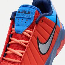Nike Youth LEBRON WITNESS IX KC (GS) Basketball Shoes, Mid-Top - Blue and White - View 8