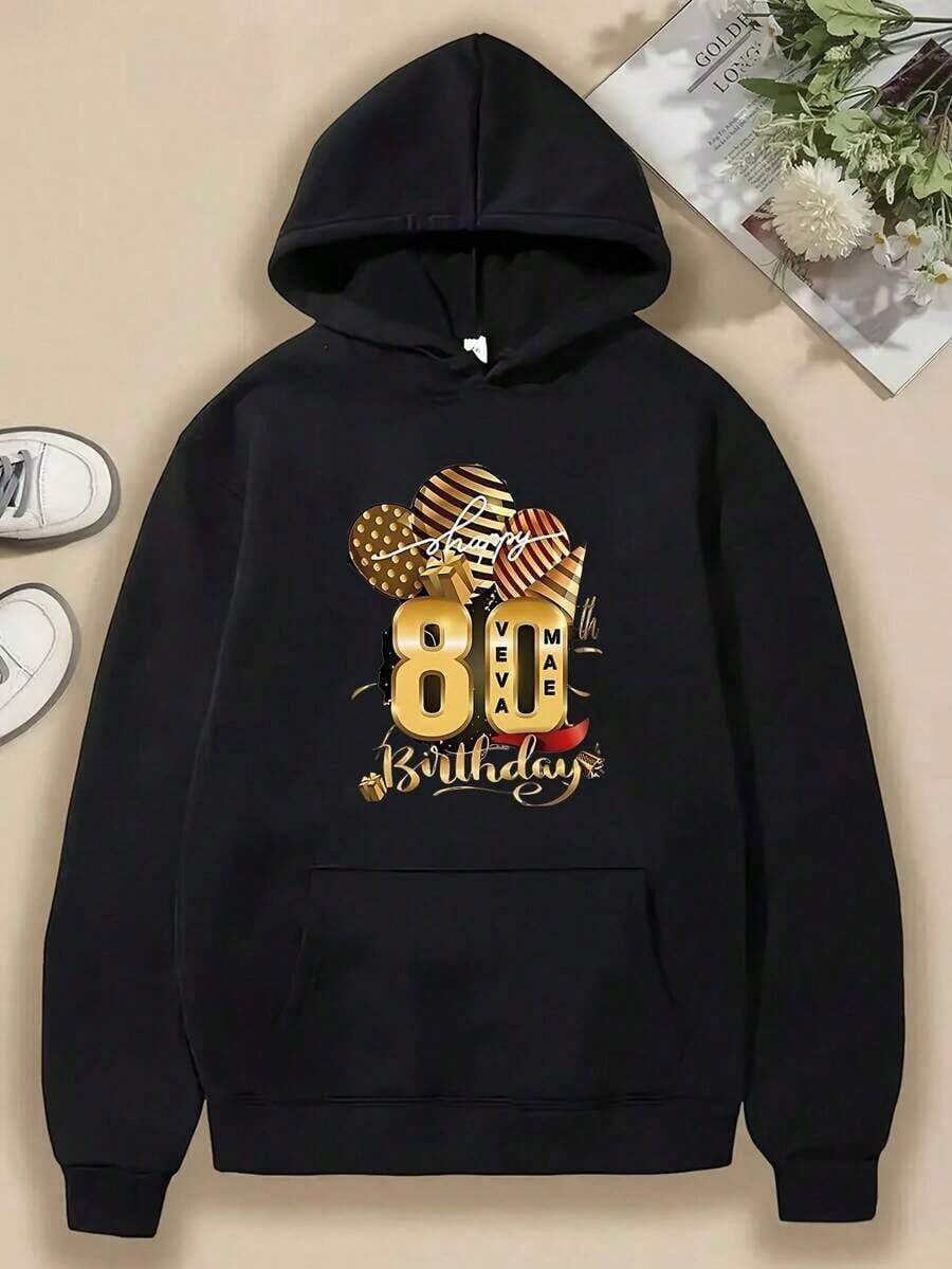 Compatible With 1 Men's Heavyweight Hoodie - Indigenous Inspired Graphic Print With Feather Design, Black With Red And White Lettering, Front Pocket, Regular Fit, Casual Outdoor Sweatshirt_089 - 黑色 8 - 查看 1