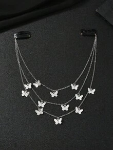 1 Piece Of Punk Retro Style Fashionable Metal Small Butterfly Hair Clip, Multi-Directional Black Butterfly BB Clip, Suitable For Girls, Hair Accessory, The Best Choice For Daily Wear, Performances And Music Festival Parties, Can Be Given As A Gift To Friends. - Multicolor - View 11