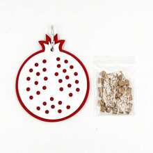 1 pièce Jouet à mâcher en forme de fruit pour perroquet, accessoire de fourragement suspendu en bois doux et feutre, ornement éducatif anti-ennui pour perruches et conures, décoration de cage - Voir 11