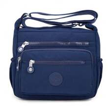 Pealwel Women Shoulder Handbag Roomy Multiple Pockets Bag Ladies Crossbody Purse Tote Top Handle Satchel - Dark Blue - 查看 1