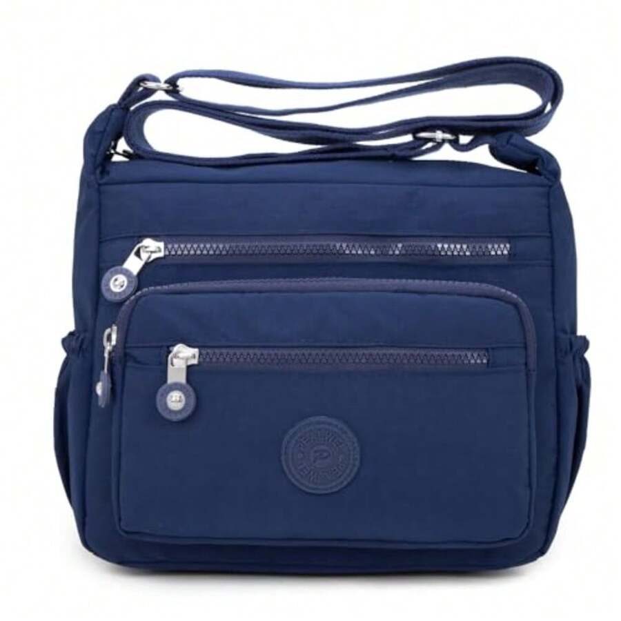 Pealwel Women Shoulder Handbag Roomy Multiple Pockets Bag Ladies Crossbody Purse Tote Top Handle Satchel - Dark Blue - 查看 1