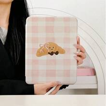 1個 360°可旋轉可愛牛角設計平板保護殼，附筆槽、多角度磁吸支架、自動休眠/喚醒功能，適用於 iPad Pro/Air、Pad 5/6/7、Pad、MatePad、Pad、Honor Pad、Xiaoxin Pad - 彩色 - 查看 2