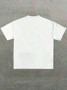Camiseta negra con "¿HAMBRE?" GRAB A SCRIPTURE" Y texto de versículo bíblico, impresión casual, cómoda y versátil, camiseta de algodón puro de 220g con patrón de letras, estilo unisex - Blanco - Ver 2