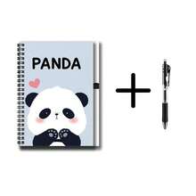 1 Set de Cuaderno de Espiral con Patrón Lindo de Panda y Bolígrafo, 100 Páginas Prácticas Interiores, Adecuado para Registros de Trabajo, Notas de Estudio, Escritura de Diario, Planificación Diaria y Otros Escenarios, Su Apariencia Exquisita También lo Convierte en un Regalo Pensativo para Graduación, Cumpleaños y Otras Ocasiones, ¡Un Compañero de Escritura y Grabación Útil! - A - Ver 3