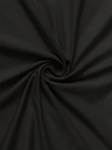 [Camiseta infantil de verano] Camiseta de algodón puro para niños, manga corta, cuello redondo, transpirable, verano, bebé, niña, niño - Negro - Ver 9
