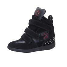 Women Casual Athletic Shoes - Black - View 2