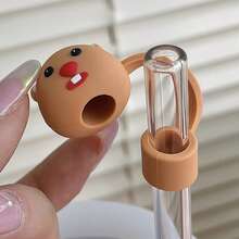 Beaver Silicone Straw Cover, Cup Straw Cap, Cartoon Animal Dust Plug - Multicolor - View 6