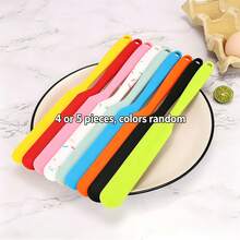 Espátula de silicona, raspador, cuchara, resistente al calor para mezclar crema, mantequilla de maní, raspador de pan antiadherente, mezclador de goma de cocina, largo - aleatorio - Ver 13