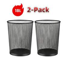 Nordic Minimalist Metal Wire Mesh Trash Can, Office Desktop Wastebasket, Durable Breathable Garbage Bin For Bathroom Kitchen, [Multiple Sizes Available] - View 16