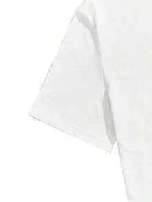 Camiseta de Moda Vintage para Hombre con Cuello Redondo y Mangas Cortas - Blanco - Ver 4