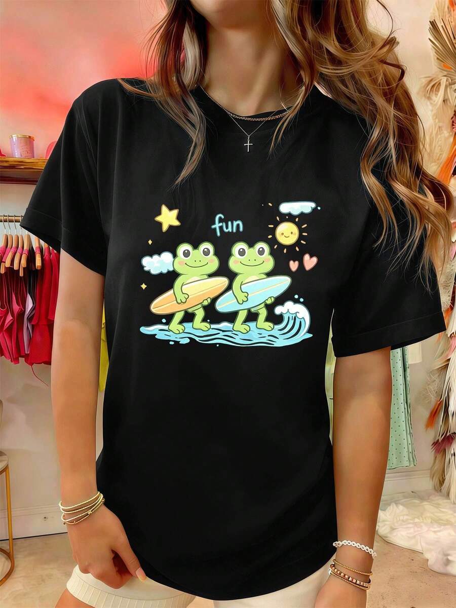 Women T-Shirts - Black - View 1