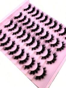 20 Pairs Soft Mink Eyelashes 3D Curl Winged End Eye Elongated Lashes Thick Handmade Natural False Eyelash Lash - Lông mi tự nhiên - Xem 7