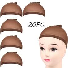 5pcs/10pcs/20PCS/100pc Women's Transparent HD Wig Cap, Elastic Nylon Material Wig Cap, Invisible Ultra-Thin Elastic Stocking Cap Suitable For Full Head Wigs - Multicolor - View 14