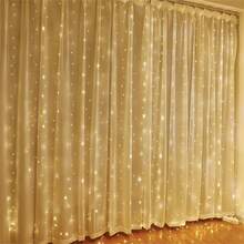 1 pieza Encantadoras Luces de Cortina USB con Control Remoto, Luces LED de Hada, Multifuncionales, Adecuadas para Navidad, Halloween, Año Nuevo, Fiesta, Boda, Evento y Decoración de Ambiente - guirnaldas de luces LED USB para cortinas - Ver 25