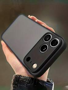 高級半透明磨砂柔感手機保護殼，附相機保護背蓋，適用於 iPhone 17 Pro Max、17 Pro、17、16 Pro Max、16 Pro、16、15、14、13、12、11 Pro Max Plus - 黑色 - 查看 3
