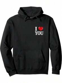 Compatible With 1 Men's Heavyweight Hoodie - Indigenous Inspired Graphic Print With Feather Design, Black With Red And White Lettering, Front Pocket, Regular Fit, Casual Outdoor Sweatshirt_089 - 黑色 5 - 查看 7