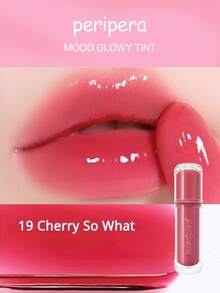 Peripera Mood Glowy Tint 玻璃感唇釉 19，高光澤鏡面水感妝效，不黏膩，多汁水果香氛，保濕輕盈，長效持色凝膠質地，適合女性日常使用，K-Beauty 韓系彩妝，Olive Young，禮品，4g/0.14 Oz - 19 - 查看 3