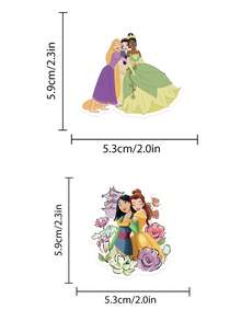 Disney | 102 Miếng Dán Vinyl Hình Công Chúa Dễ Thương Belle, Cinderella, Tiana, Ariel & Jasmine, Hình dán nhân vật hoạt hình cho Laptop, Bình Nước, Sổ Lưu Niệm, Sổ Kế Hoạch & Văn Phòng, Đồ Dùng Cho Tiệc Sinh Nhật, Giáng Sinh - 1 Set - Xem 9