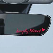 1 pieza Pegatina en inglés "Simple Blessed", adecuada para espejo retrovisor de coche, portátil, cuaderno - Simplemente bendecido - Ver 2