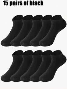 5/10 Paar weiße Knöchelsocken für Frauen, dünne Baumwoll-Freizeitsocken für Reisen, Schule, Büro, unisex - Weiss - Übersicht 23