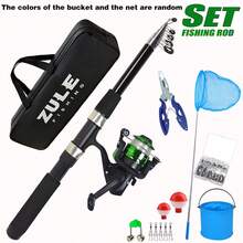 (Jaring Celup Warna Acak) Set Pancing dan Reel Pancing 2.1M/6.89FT, Termasuk Joran Pancing Teleskopik Hitam 2.1M, Reel Pancing dalam 5 Warna, Aksesoris Pancing, Jaring Celup, Tang Pancing, dan Tas Pancing, Perlengkapan Pancing Lengkap yang Cocok untuk Pemula - Hitam - View 10