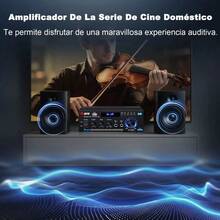 HZERO HZAK45 Mini Bluetooth Stereo Audio Amplifier For Home, 2.0 Channels With Karaoke Function, Reverb, FM, USB And SD, 600W Maximum Power, Remote Control And Power Cable - A - View 8