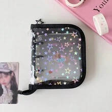 1 buah Dompet Pengikat Photocard Mini 3 Ring PVC Lucu, Tempat Photocard Portabel dengan Motif Bintang, Kotak Album Kartu Resleting Transparan untuk Photocard Idol 3", Kartu Koleksi & Kartu Lomo, Tas Organizer Koleksi Kawaii untuk Pelajar & Penggemar, Kembali ke Sekolah - bahan pengikat - View 13