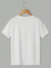 NEW Women's Basic Printed T-Shirt, Short Sleeve, Round Neck, Mexican Patriotic Print, Mexican Revolution, Flag, Shield, Heart, Hearts, Heartbeat, Pulse, Eagle, Snake, Cactus, Revolution, Celebration, Party, Gym, Exercise, Aesthetic, Regular, Casual, Comfortable, Fresh, Soft, Modern, Youthful, Romantic, Bohemian, Outing, Home, Daily, Day, Beach, Heat, Spring, Summer, Office, Versatile, Creative - Vintage Street Style Unisex Loose Cotton Short Sleeve Crew Neck T-Shirts - 白色 - 查看 3