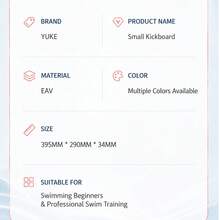 Yuke Yueke High Buoyancy Swimming Kickboard, Lightweight EVA Material, Ergonomic Grip, Waterproof And Durable, Swimming Training Aid For Pool And Beach - Multicolor - View 5