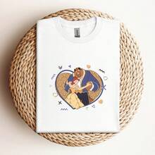 Fantasyland T-Shirt, Fantasyland Princess Belle T-Shirt, Fantasyland Girls Travel T-Shirt, Fantasyland Classic Eternal T-Shirt, Magic Kingdom T-Shirt, White T-Shirt, Comfortable Pure Cotton Short-Sleeved T-Shirt For Children, Cute Cartoon Design, Casual And Simple For Everyday Wear. - 白色 - 查看 5