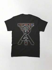 Camiseta negra de manga corta con cuello redondo y estampado de superhéroe, estilo casual, adecuada para primavera y verano, uso diario, camiseta unisex de moda casual con estampado de manga corta para adolescentes, cómoda y agradable para la piel, estilo clásico, camisetas de manga corta para adolescentes. - Negro - Ver 6