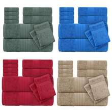 Luxury 8 PIECES TOWEL BALE SETS 2 BATH  2 HAND   4 FACE TOWEL SET 2 GLOVES FREE - Red - View 2