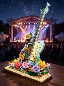The Romantic Guitar/Piano Assembly Set Is A Luxurious Modular Building Toy, A Creative DIY Assembly Kit, With Abundant Accessory Decorations. It Is An Excellent Choice For Couples To Interact And Play Puzzle Games. - Multiple Colors - View 14