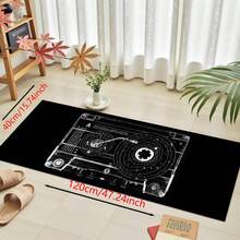 1pc Magnetic Tape Pattern Printed Floor Mat, Silica Gel Kitchen Carpet, Kitchen Mat, Rug, Easy To Clean, Rectangular Printed, Suitable For Living Room, Bedroom, Hallway, Bathroom, Laundry Room - Polyester Carpet, Suitable For Indoor And Outdoor Home Decor - Multicolor - View 13