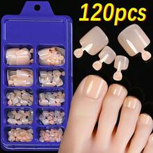 120-Piece French Manicure Set In 9 Colors, Short Square Style, Full Coverage Press-On Nails In Summer Pink And Glossy Brown. - Coral Orange - View 12