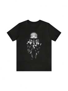 Camiseta con Retrato de Miles Davis 1985 - Negra con Gráfico Fotográfico Blanco, Diseño de Cuello Redondo - Mercancía Oficial del Legado de Miles Davis - Perfecta para Amantes del Jazz y Fanáticos de la Música - Camiseta Vintage para Hombre, Excelente Opción de Regalo - Negro - Ver 7