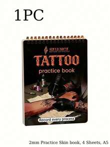 A5 Tattoo Practice Skin Notebook - 8 Cover Options, 1mm/2mm Thickness Realistic Skin Practice Book, Includes 4/10 Reusable Tattoo Practice Sheets, Suitable For Beginners And Artists A5 Spiral Bound Practice Notebook - View 11