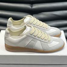 Zapatos casuales unisex, tallas 36-45, zapatos casuales para mujer y zapatos deportivos para hombre, zapatos planos con cordones de suela suave, zapatos cómodos y ligeros para uso diario, de corte bajo. - Gris - Ver 10