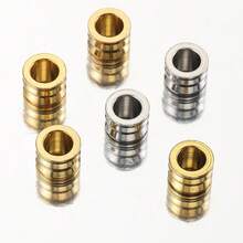 20 hạt đệm lỗ lớn bằng thép không gỉ mạ vàng, thích hợp để tự làm trang sức, vòng cổ, vòng tay, phụ kiện xâu hạt. - hạt thép không gỉ - Xem 6