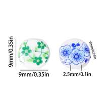 6x9毫米穿孔釉面陶瓷花珠，彩色彩绘陶瓷珠 DIY首饰材料 - 陶瓷珠 - 查看 5