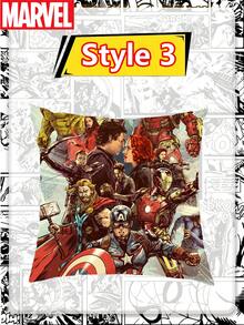 Marvel 漫威系列抱枕，印有钢铁侠、美国队长和蜘蛛侠等角色。色彩丰富，细节精致。面料舒适耐用，轻松为沙发和卧室增添超级英雄氛围。 - 多款 - 查看 7