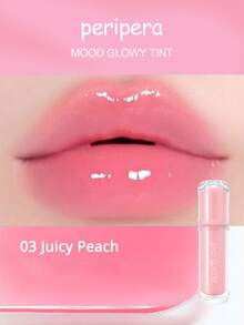 Peripera Mood Glowy Tint 玻璃感唇釉 03，高光澤鏡面水感妝效，不黏膩，果汁噴濺感，保濕輕盈，持久凝膠質地，適合女性日常使用，K-Beauty 韓系彩妝，Olive Young，禮品，4g/0.14 Oz - 03 - 查看 3