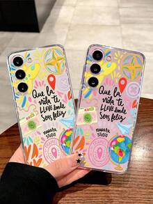 1個時尚飛機旅行地圖地球手機殼 軟質保護套 適用於華為榮耀、Galaxy A04e/12/A13/A14/A34/A50/A52/A53/A54/S21/S22/S23/S24/S25/S25Ultra/S25FE/S26/S26 PLUS/S26 ULTRA/S26 EDGE/ 6A/7A/8A/ 12T/13T/15T/15 TPRO，[國際版非本地版] - 無色 - 查看 2