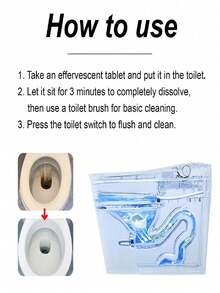 Toilet Effervescent Tablets, Toilet Bowl Urine Stain & Dirt Cleaner, Deodorizer & Descaler, Helps Clear Drain Deposits, Prevents Clogs, Gift For Family And Friends, New And Old Styles Sent Randomly - Solid State - View 4